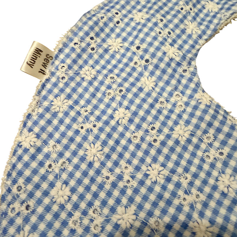 Feeding Bib - Blue Embroidery