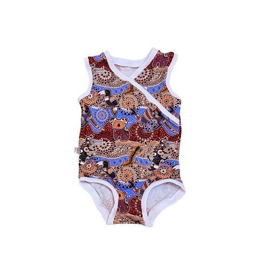 Criss-Cross Bodysuit - Size 2 - Indigenous