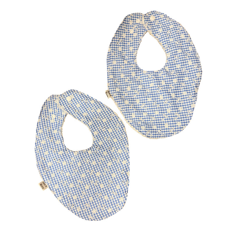Feeding Bib - Blue Embroidery